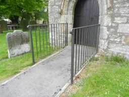 Ramp and entrance into Church of St Giles, Bowes May 2016